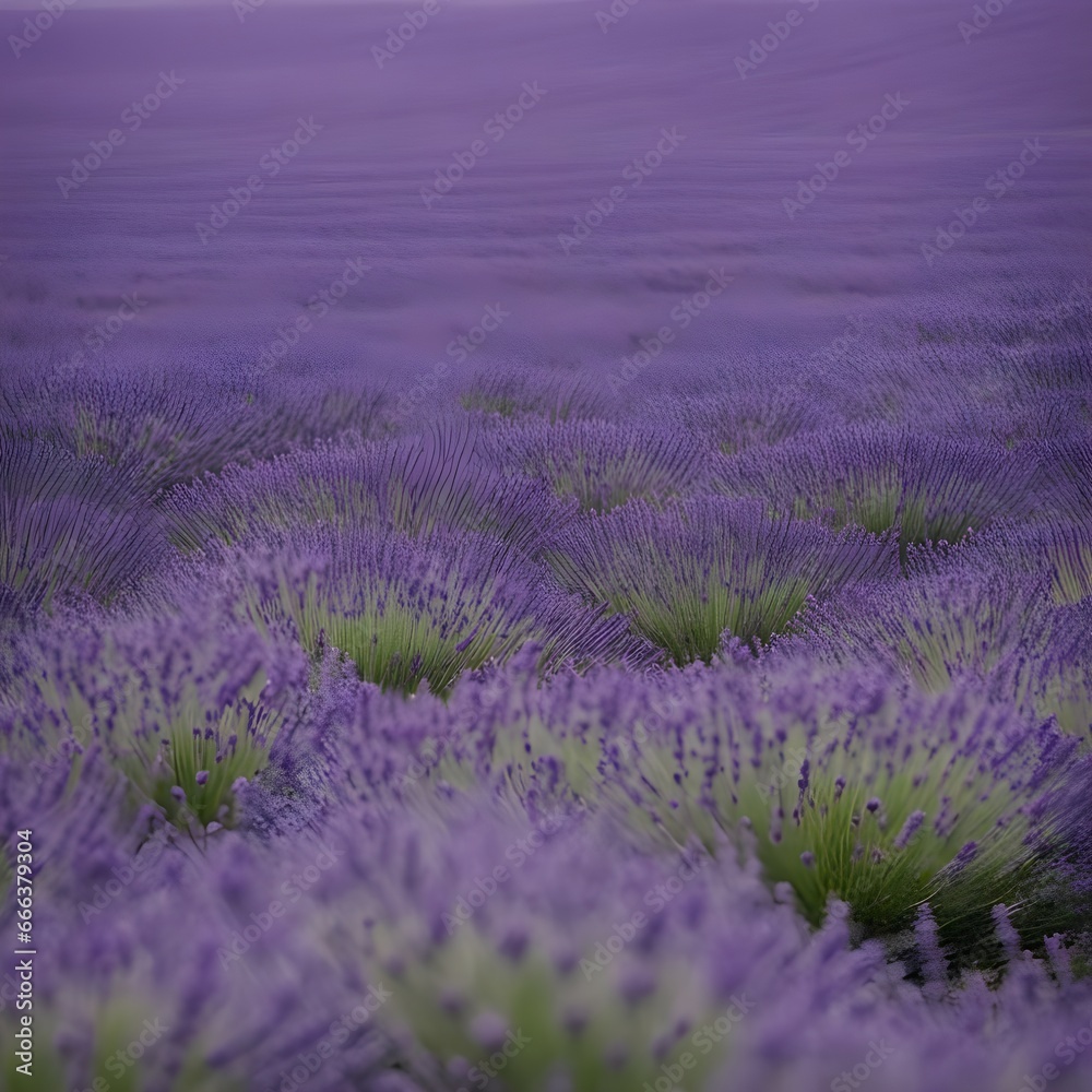 Obraz premium A field of lavender stretching to the horizon.