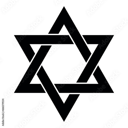 Star of David sign. Judaism religious symbol. Jewish culture sign. Vector illustration.