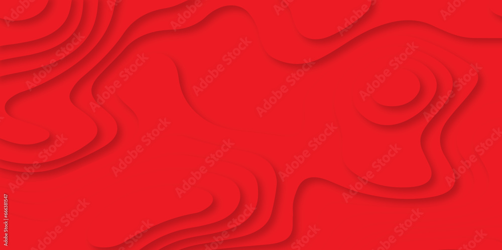 Luxurious Red and white papercut background. Abstract realistic paper cut decoration textured with wavy layers. Geometric cut paper orange luxury background with gold elements, topography map concept. Luxurious Red and white papercut background. Abstract realistic paper cut decoration textured with wavy layers. Geometric cut paper orange luxury background with gold elements, topography map concept.