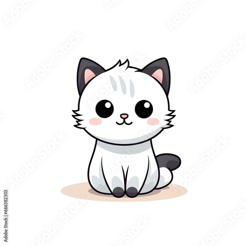 cute cat design on white background