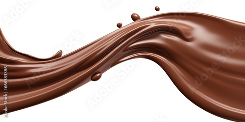 chocolate splashes on white background