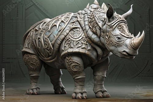 Rhinoceros Grey Color: Exploring the Armored Mammal Texture in Stunning Detail