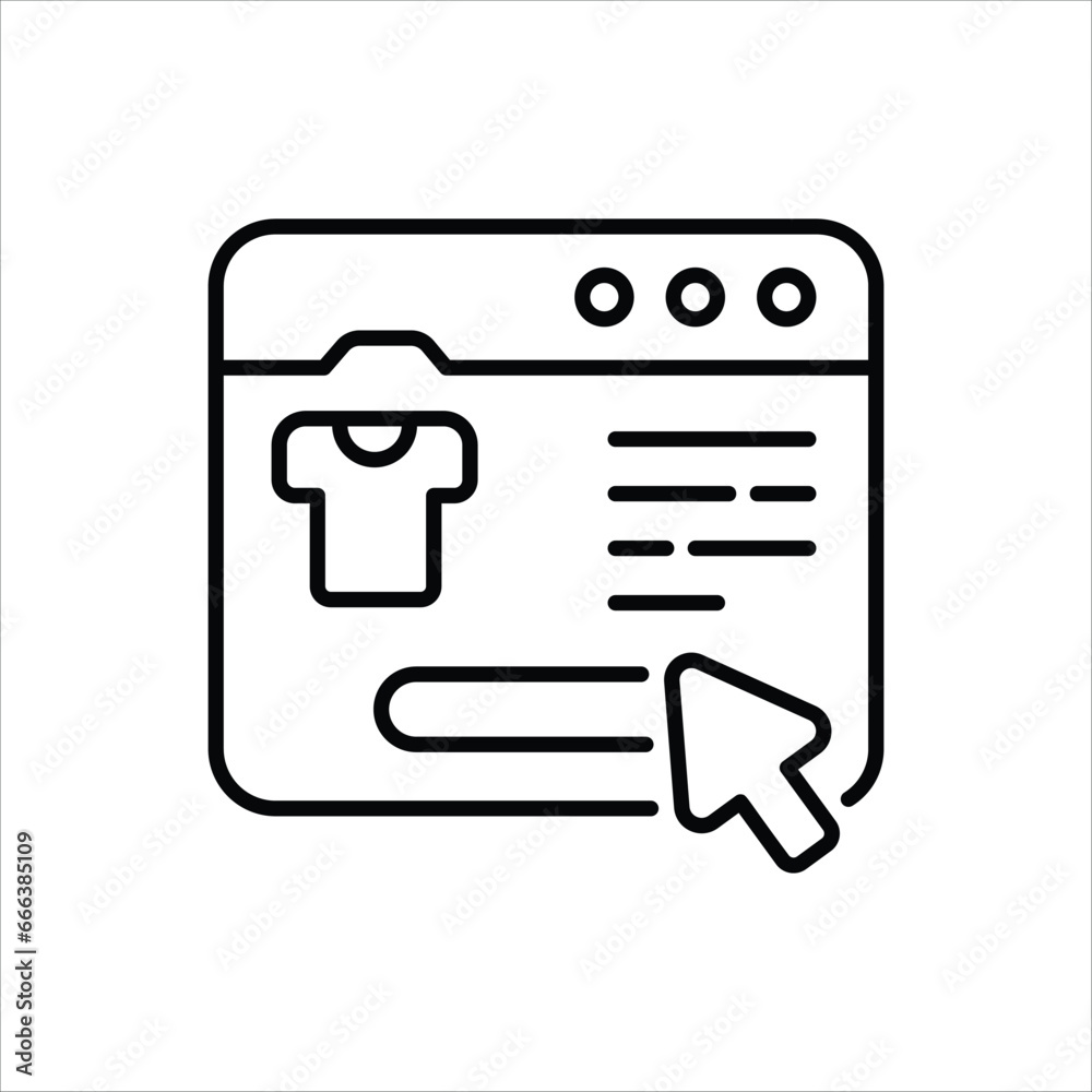 Online Shopping icon islolate white background vector stock illustration. Online Shopping icon islolate white background vector stock illustration.