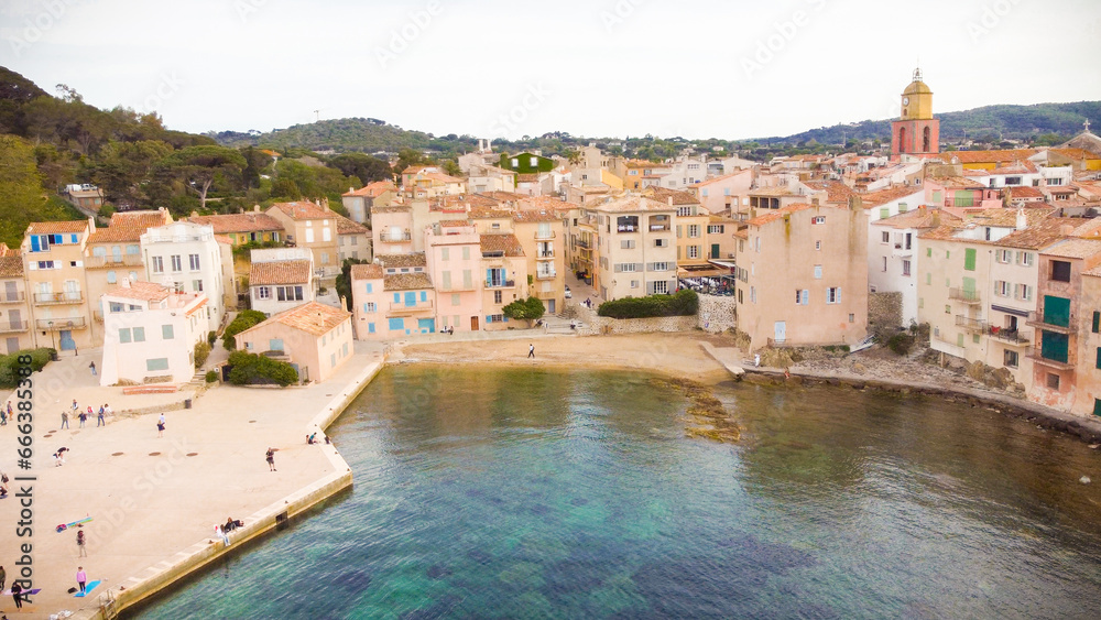 Vue aérienne de Saint Tropez, Provence Alpes Côte d'Azur