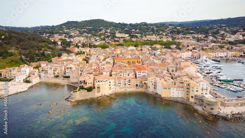 Vue aérienne de Saint Tropez, Provence Alpes Côte d'Azur