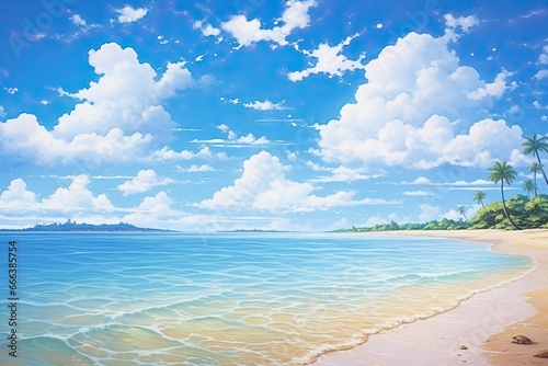 Sunny Day Beach: Inspire Tropical Beach Seascape Horizon