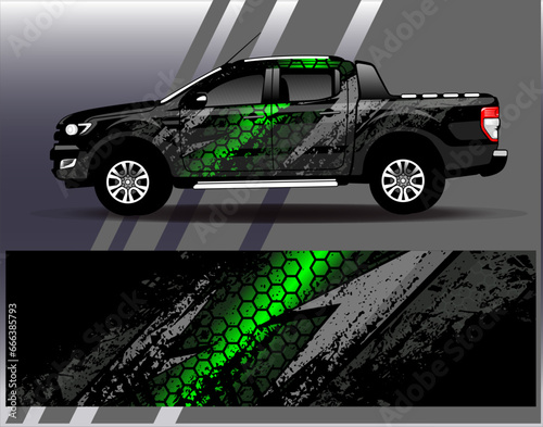 Fotografie Car wrap design vector