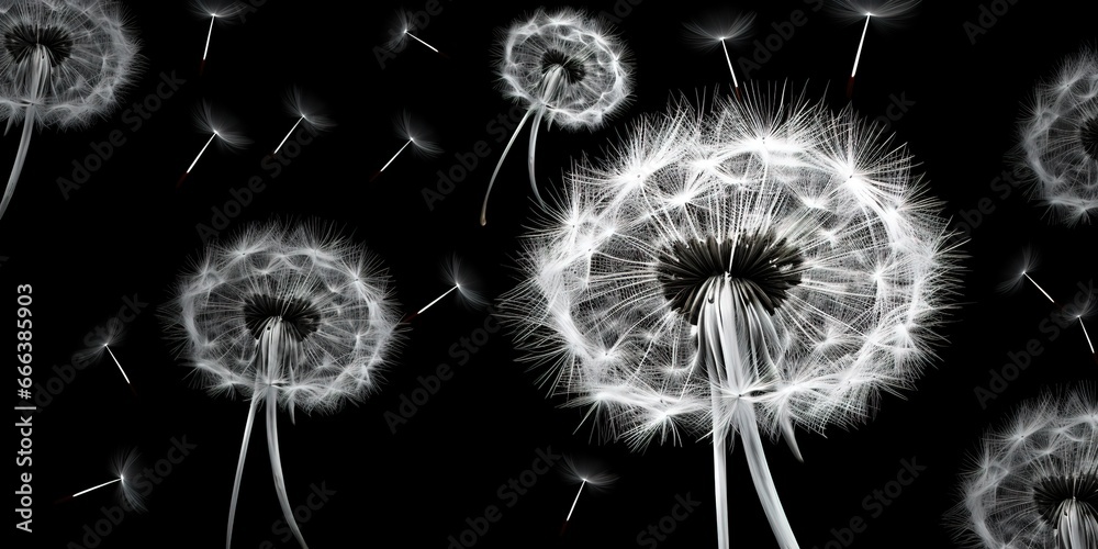 Fototapeta premium flying dandelions