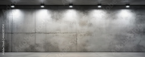 Empty concrete room. Designing shadows. Modern grunge gallery. Weathered beauty. Aged interior. Exploring tunnel. Dark corridor © Thares2020