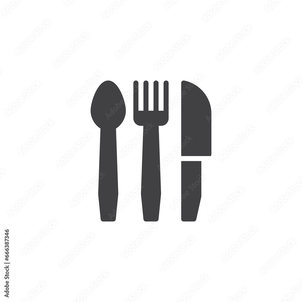 Fork spoon knife vector icon Fork spoon knife vector icon
