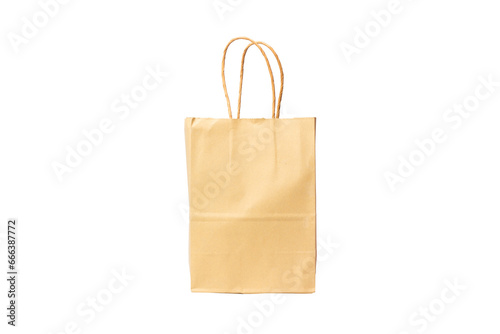 paper bag isolated on white background, clipping path