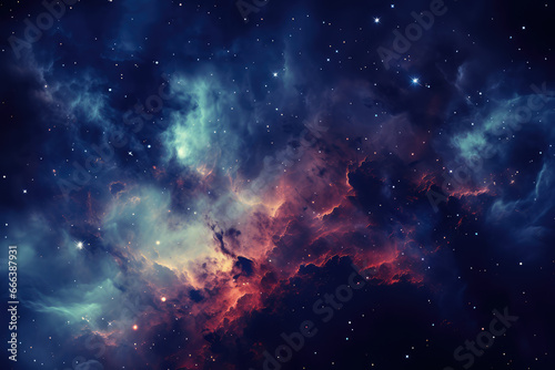 Fototapeta Naklejka Na Ścianę i Meble -  Infinite space background with nebulas and stars. High quality photo