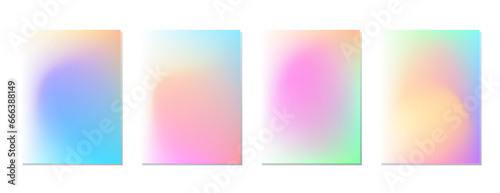 SET SOFT PASTEL GRADIENT MESH FLUID BLURRED COLOR . POSTER BACKGORUND DESIGN WITH COPY SPACE AREA VECTOR TEMPLATE GOOD FOR POSTER, WALLPAPER, COVER, FRAME, FLYER, SOCIAL MEDIA 