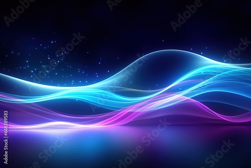 abstract futuristic background with pink blue glowing neon moving high speed wave lines and bokeh lights. Data transfer concept Fantastic wallpaper