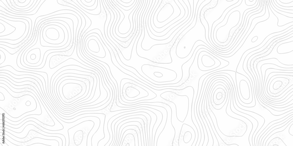 Fototapeta premium Abstract background with waves Topographic map. Geographic mountain relief. Abstract lines background. Contour maps. Vector illustration, Topo contour map white background, Topographic contour line.