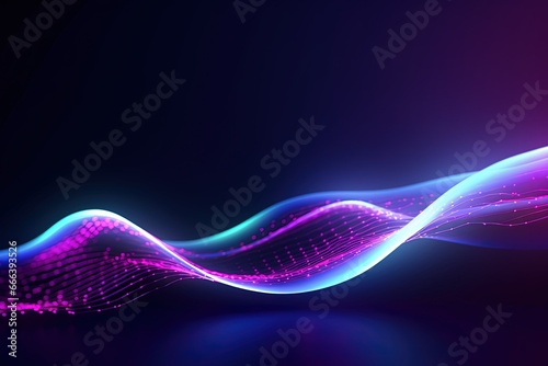 abstract futuristic background with pink blue glowing neon moving high speed wave lines and bokeh lights. Data transfer concept Fantastic wallpaper