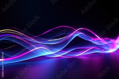 abstract futuristic background with pink blue glowing neon moving high speed wave lines and bokeh lights. Data transfer concept Fantastic wallpaper