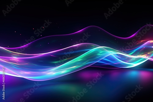 abstract futuristic background with pink blue glowing neon moving high speed wave lines and bokeh lights. Data transfer concept Fantastic wallpaper