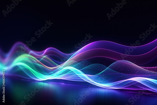 abstract futuristic background with pink blue glowing neon moving high speed wave lines and bokeh lights. Data transfer concept Fantastic wallpaper