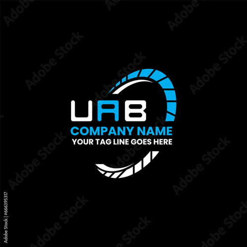 UAB letter logo vector design, UAB simple and modern logo. UAB luxurious alphabet design   photo