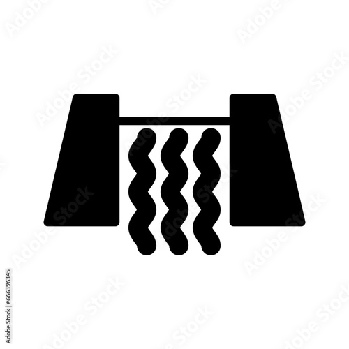 Water Dam Glyph Icon pictogram symbol visual illustration