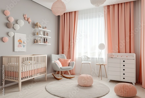 Modern Scandinavian style nursery with a neutral color palette