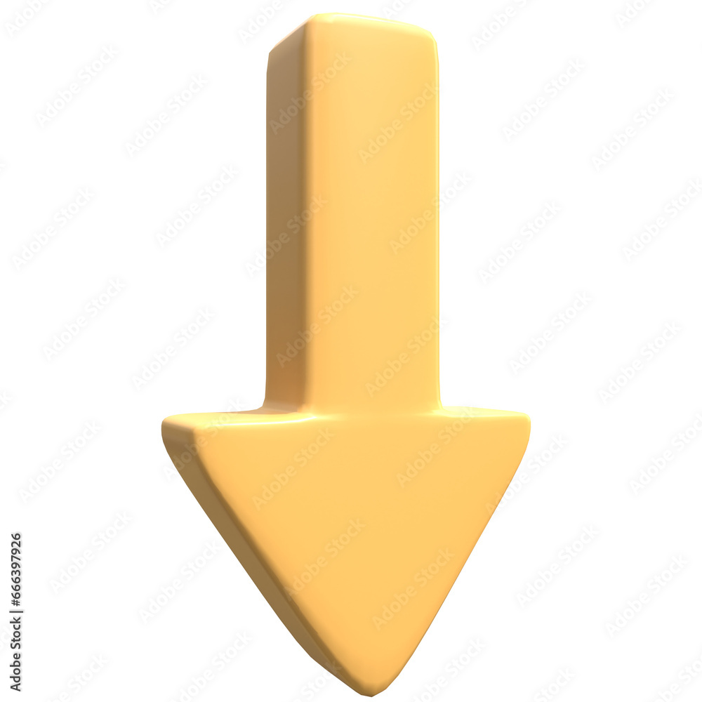 3D Arrow Yellow Icon 3D Arrow Yellow Icon