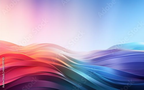 Colorful curve abstract background,created with Generative AI tecnology.