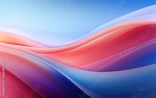 Colorful curve abstract background created with Generative AI tecnology.