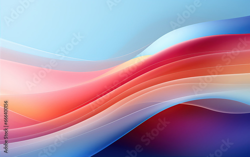 Colorful curve abstract background,created with Generative AI tecnology.