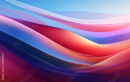 Colorful curve abstract background,created with Generative AI tecnology.