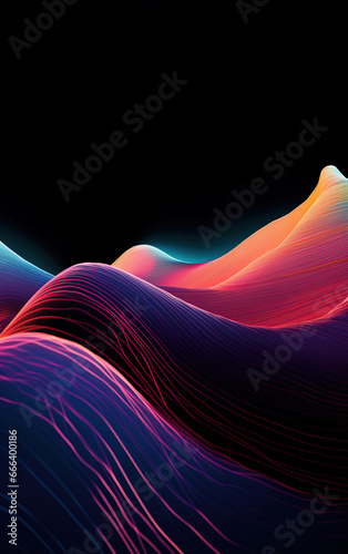 Curve mountain abstract background,created with Generative AI tecnology.