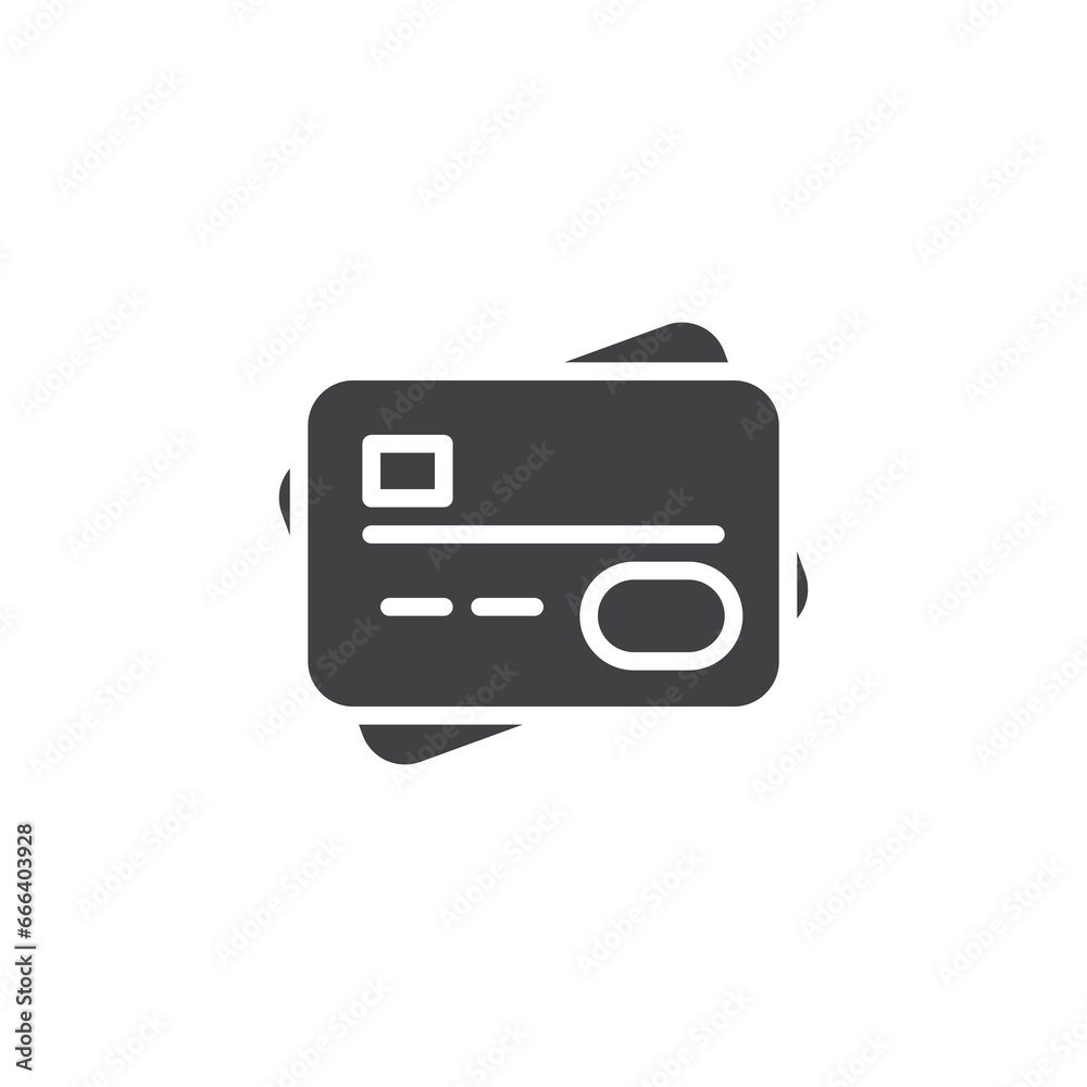 Bank card vector icon