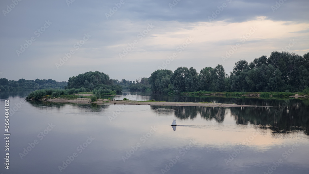 Beautiful calm river in the early morning at dawn. Beautiful calm river in the early morning at dawn.