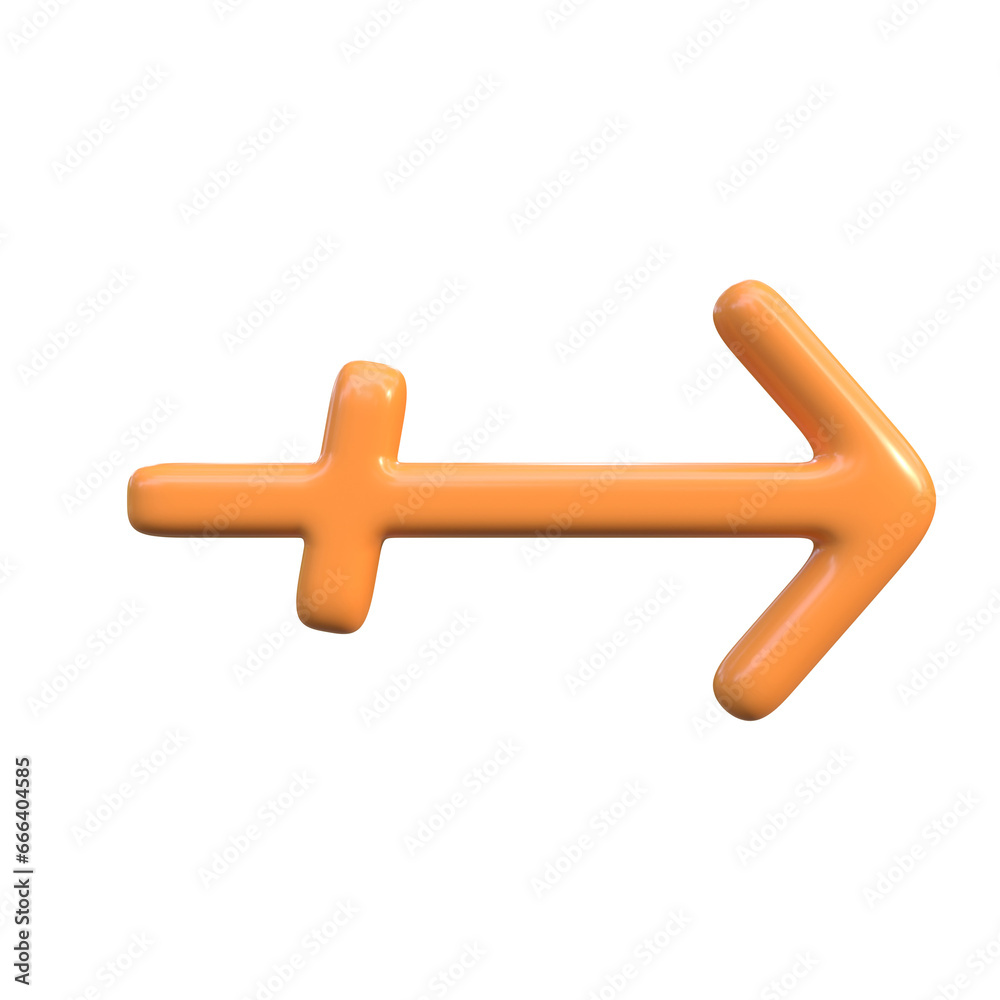 3D Arrow Line Icon 3D Arrow Line Icon