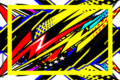 vector abstract racing background design with a unique line pattern and a combination of bright colors. suitable for your racing design