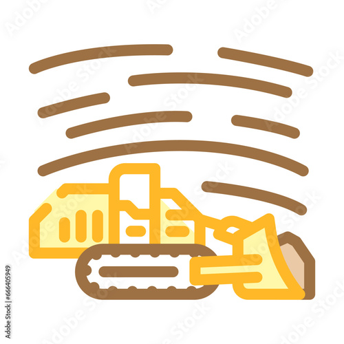 surface mining color icon vector. surface mining sign. isolated symbol illustration