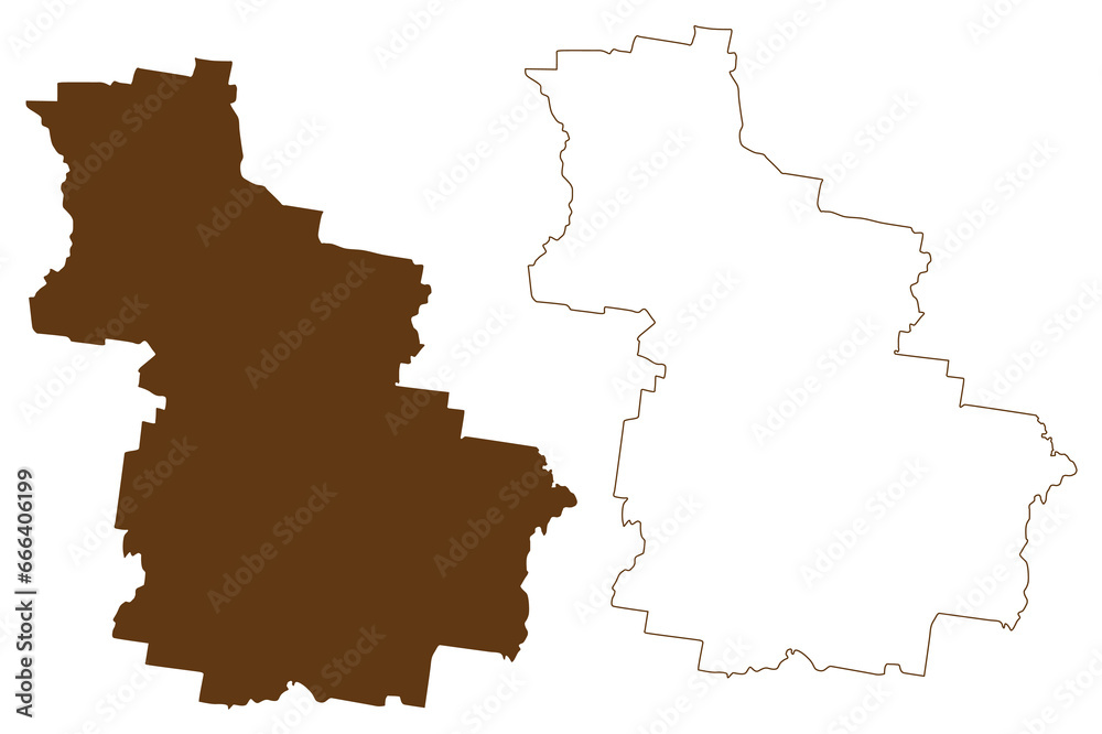 Shire of Central Goldfields (Commonwealth of Australia, Victoria state, Vic) map vector illustration, scribble sketch Central Goldfields Shire Council map