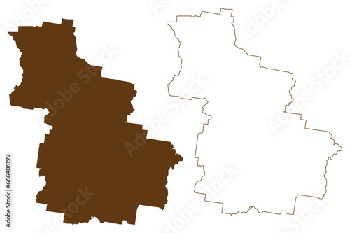 Shire of Central Goldfields  Commonwealth of Australia  Victoria state  Vic  map vector illustration  scribble sketch Central Goldfields Shire Council map