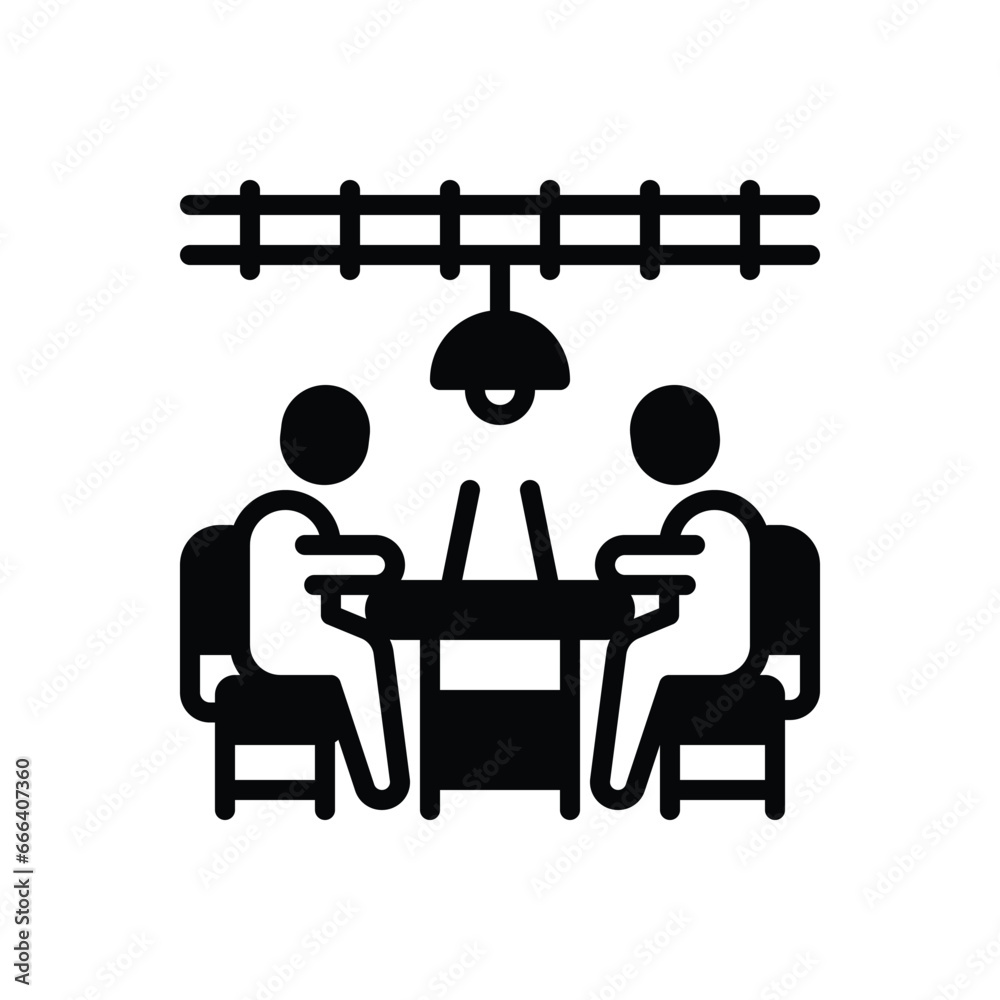 Black solid icon for co worker Black solid icon for co worker