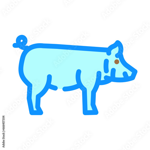yorkshire pig breed color icon vector. yorkshire pig breed sign. isolated symbol illustration