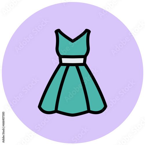 Wedding dress Vector Icon Design Illustration © Graphixs Art