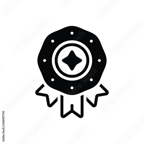 Black solid icon for badge
