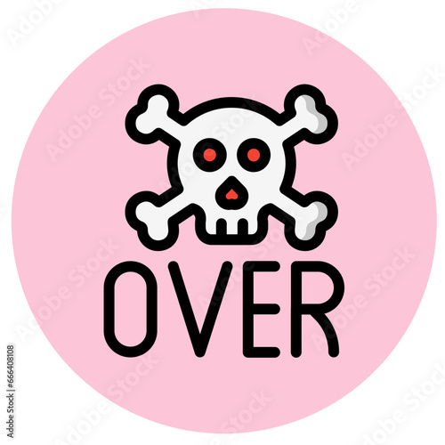 Game over Vector Icon Design Illustration