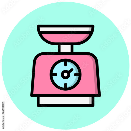 Weight scale Vector Icon Design Illustration