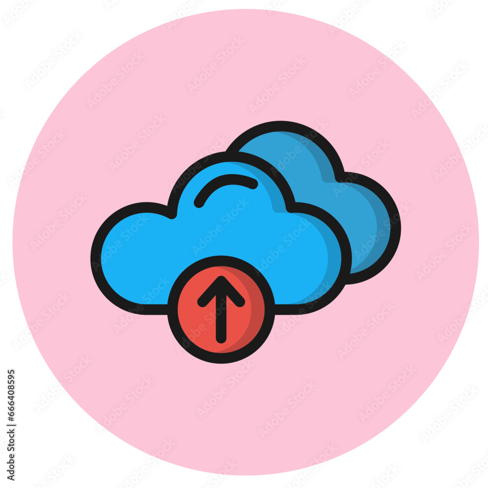 Cloud Upload Vector Icon Design Illustration Cloud Upload Vector Icon Design Illustration