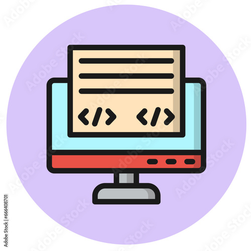 Front End Vector Icon Design Illustration