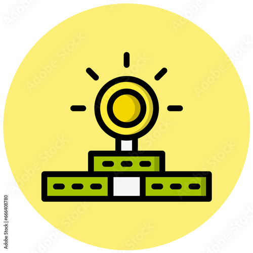 Head Mirror Vector Icon Design Illustration