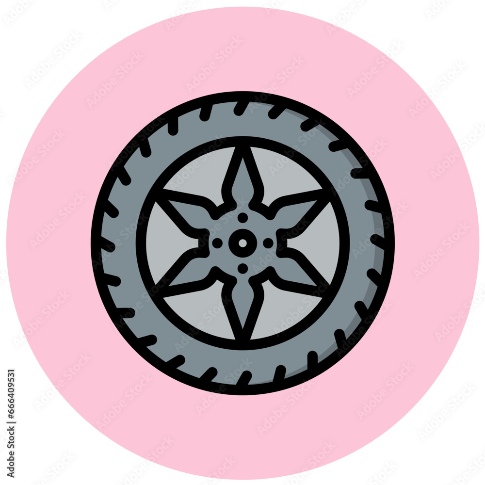 Wheel Vector Icon Design Illustration Wheel Vector Icon Design Illustration