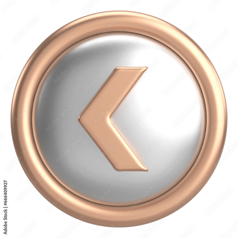 Previous button. Back button. 3D illustration. Previous button. Back button. 3D illustration.